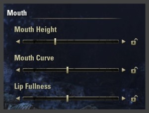 Character creation - mouth sliders